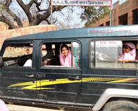 girls going to  school